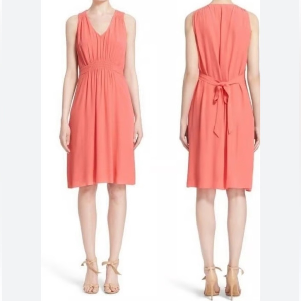 Kate Spade Fluid Crepe Tie Back Dress Watermelon Dress Size XL